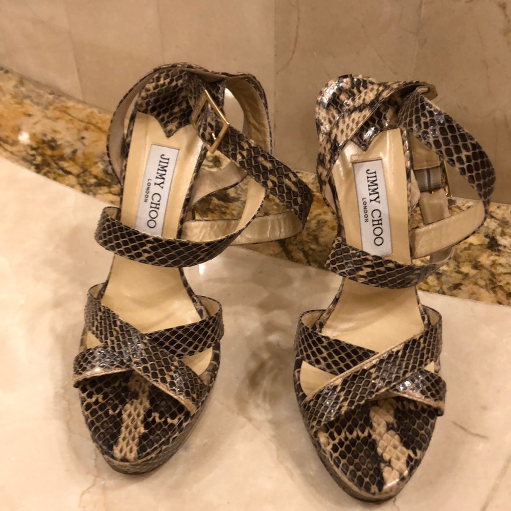 Jimmy Choo Snake Skin Heels